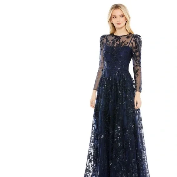 Mac Duggal | Dresses | Mac Duggal Size 8 Elegant Navy Blue Lace Evening Gown | Poshmark Mac Duggal | Dresses | Mac Duggal Size 8 Elegant Navy Blue Lace Evening Gown | Poshmark
